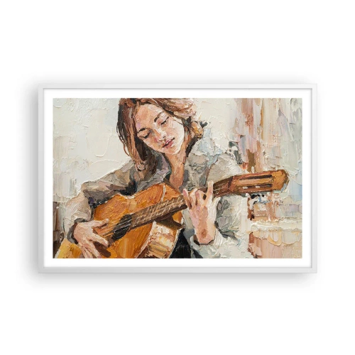 Poster in white frmae - Concert for Guitar and Girly Heart - 91x61 cm