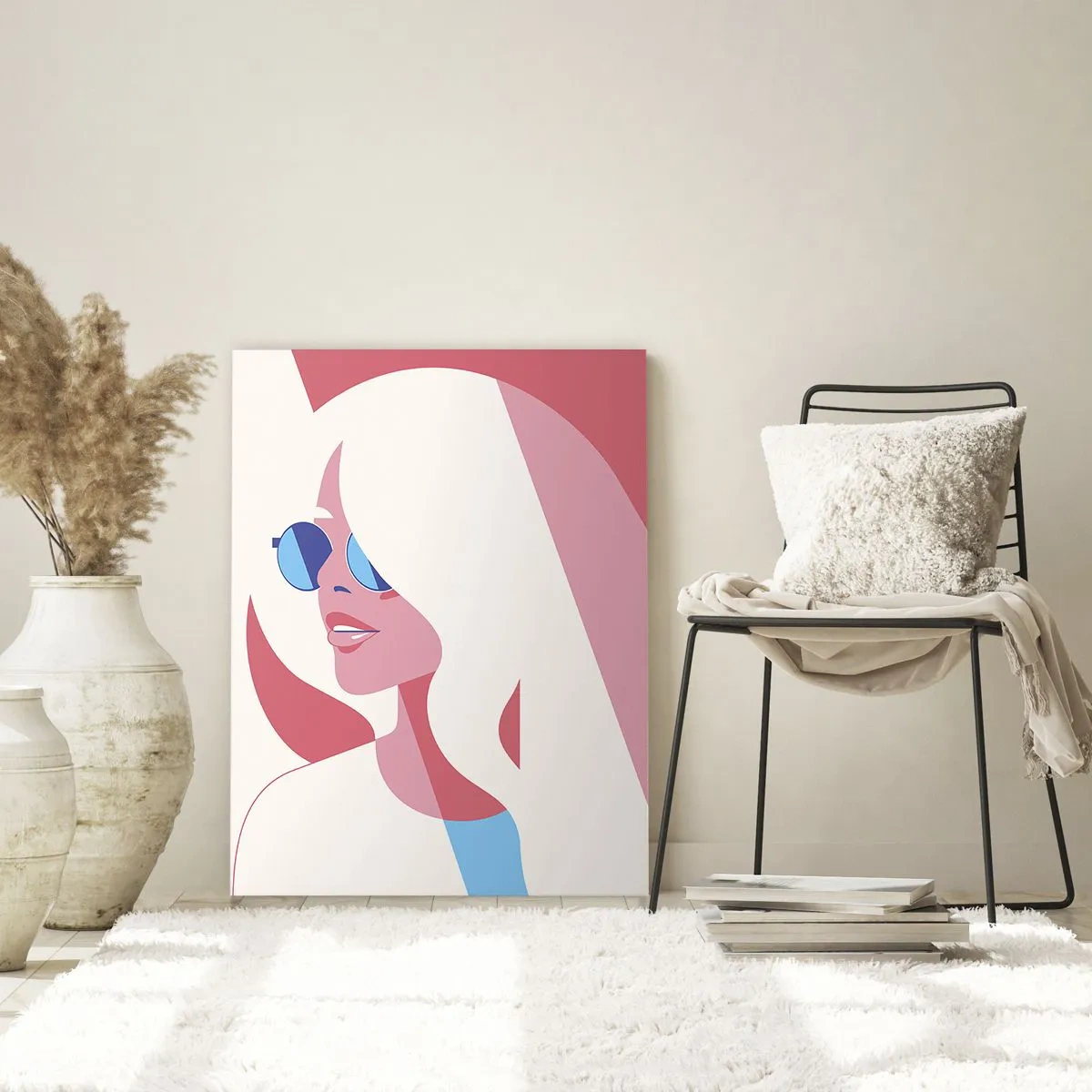 Glass picture - She Was a Blonde Girl… - 50x70 cm