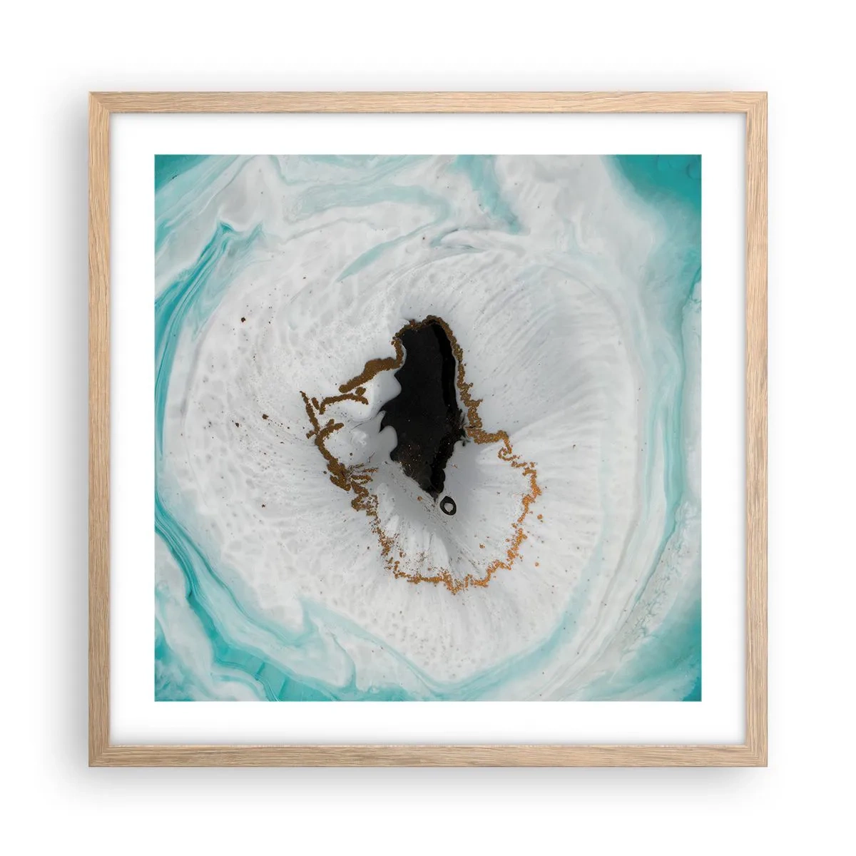 Poster in light oak frame - Into de Deep - 50x50 cm