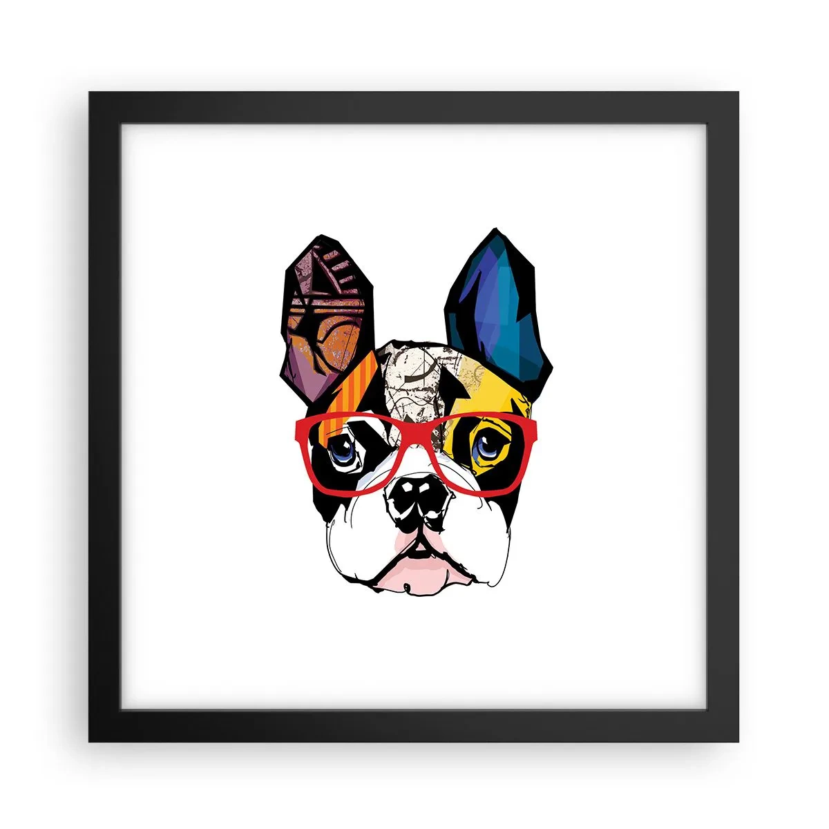 Poster in black frame - Intellectual - 30x30 cm