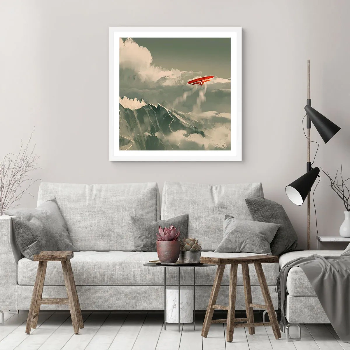 Poster in white frmae - Fearless Pioneer - 40x40 cm