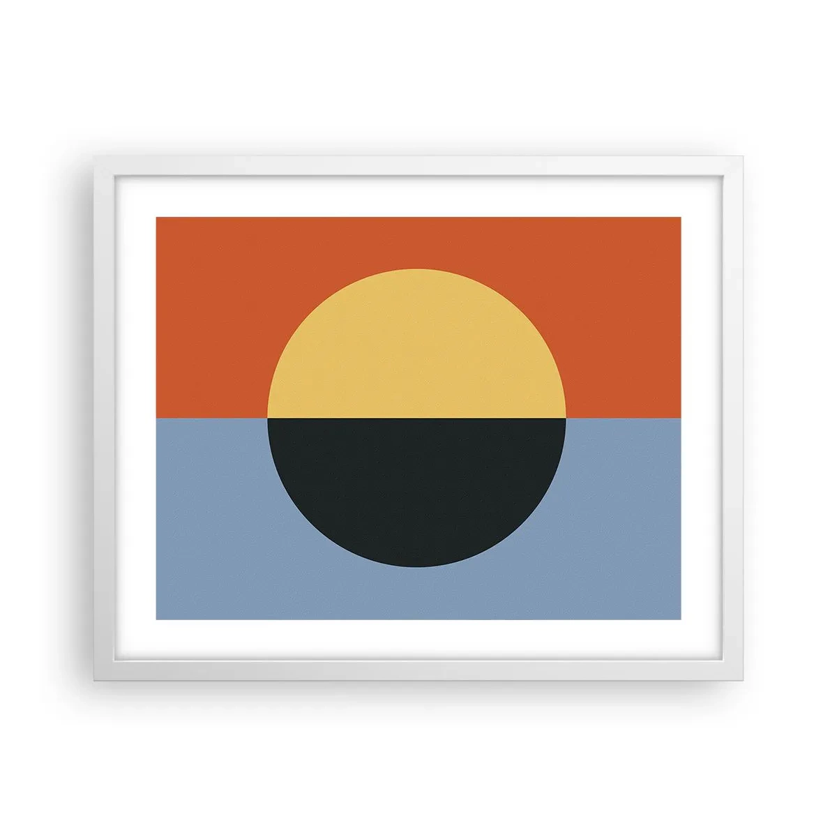 Poster in white frmae - Composition of Warm and Cool - 50x40 cm