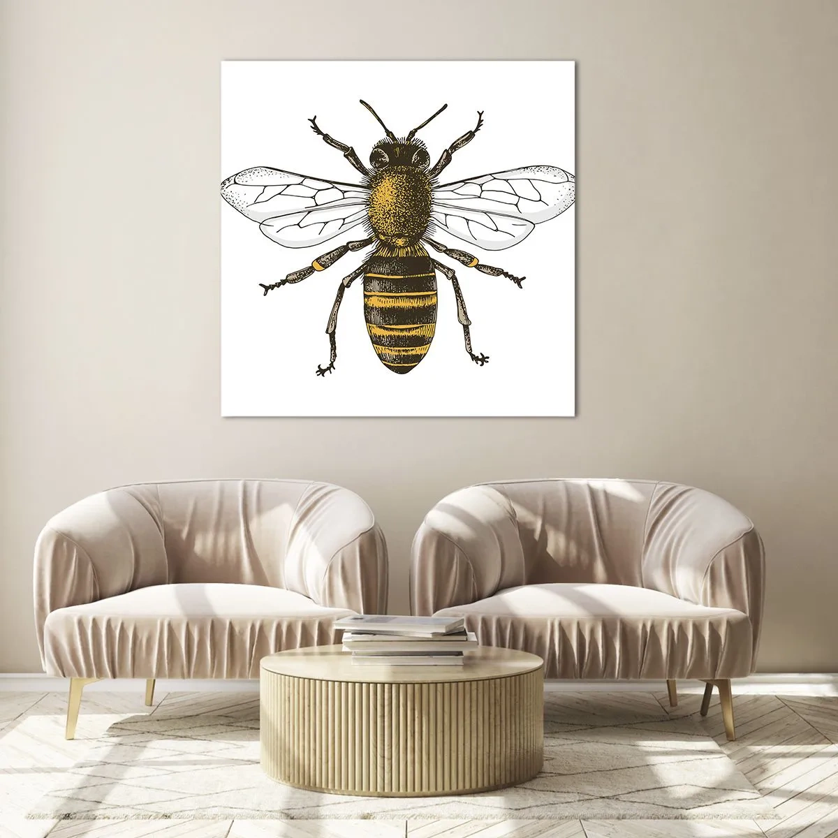 Glass picture - Beautiful and Good - 30x30 cm