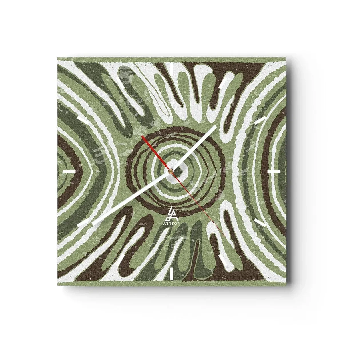 Wall clock - Clock on glass - Explosion of Emotions - 30x30 cm