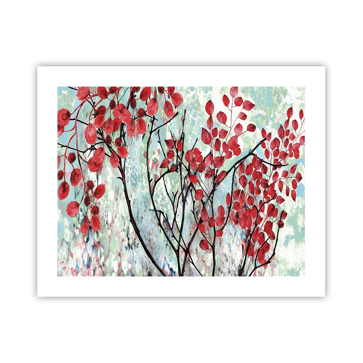Poster - Tree in Scarlet - 50x40 cm