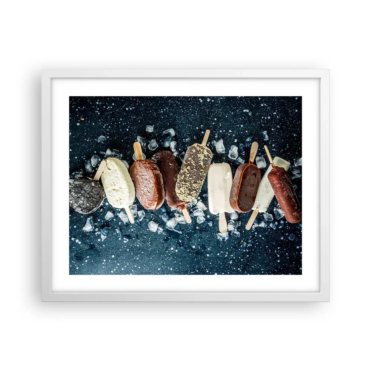 Poster in white frmae - Taste of the Hot Summer - 50x40 cm