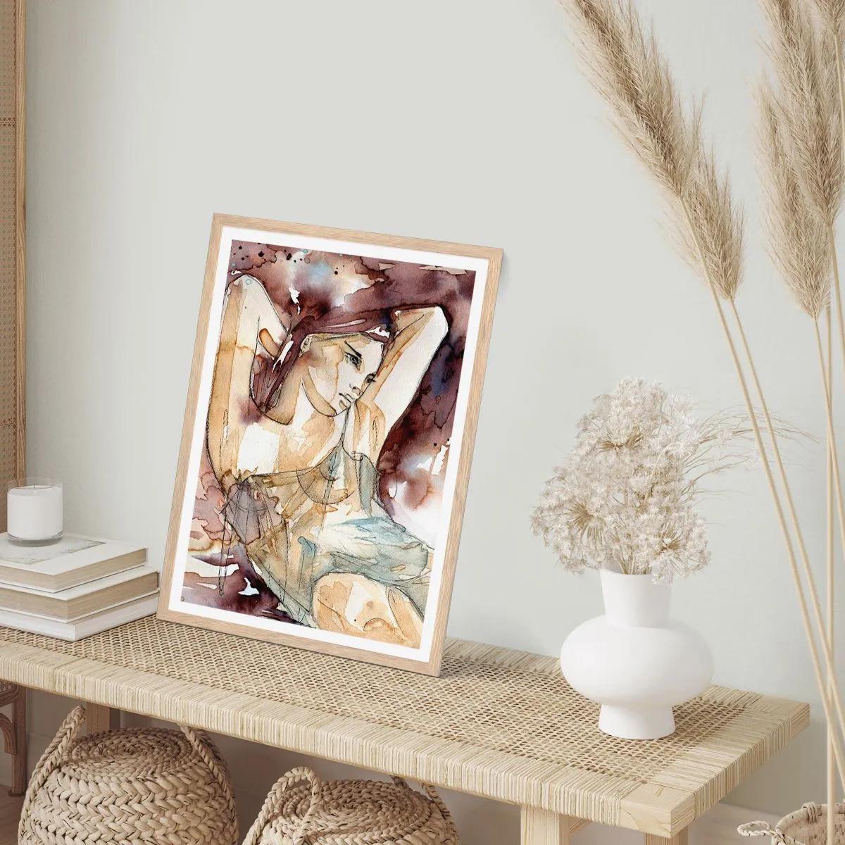 Poster in light oak frame - In Lilly's Mood - 61x91 cm