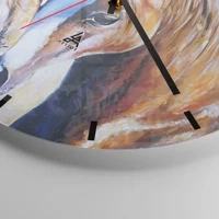 Clock face with lines