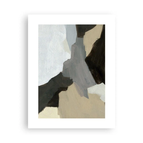 Poster - Abstract: Crossroads of Grey - 30x40 cm