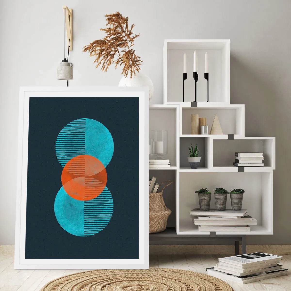 Poster in white frmae - Symmetrical Composition - 40x50 cm