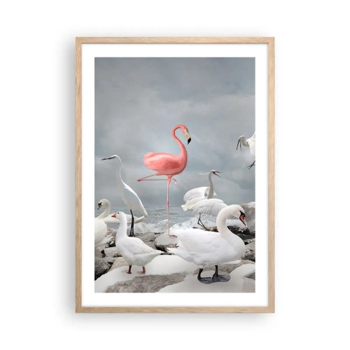 Poster in light oak frame - Where Did I Come from? - 50x70 cm