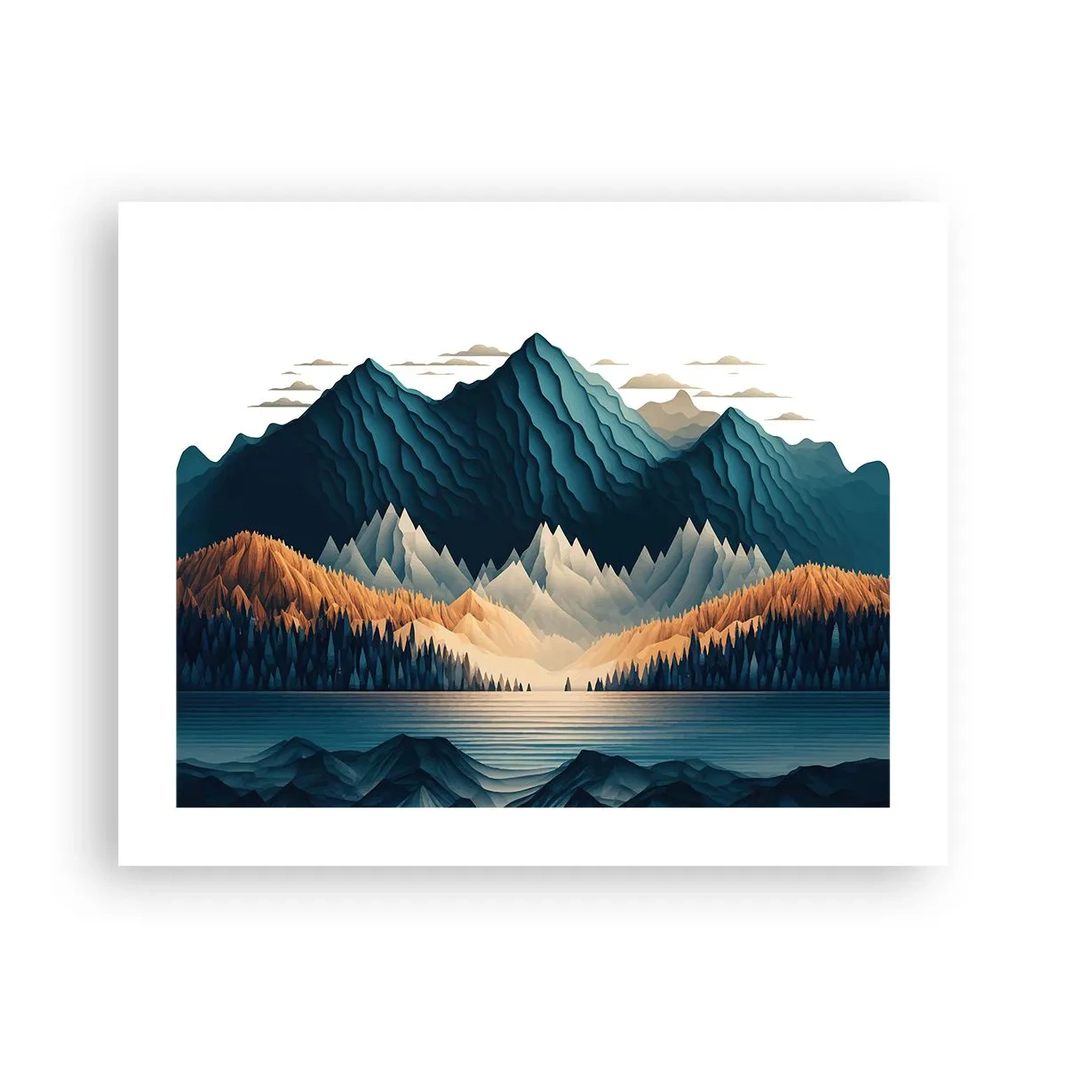 Poster - Perfect Mountain Landscape - 50x40 cm