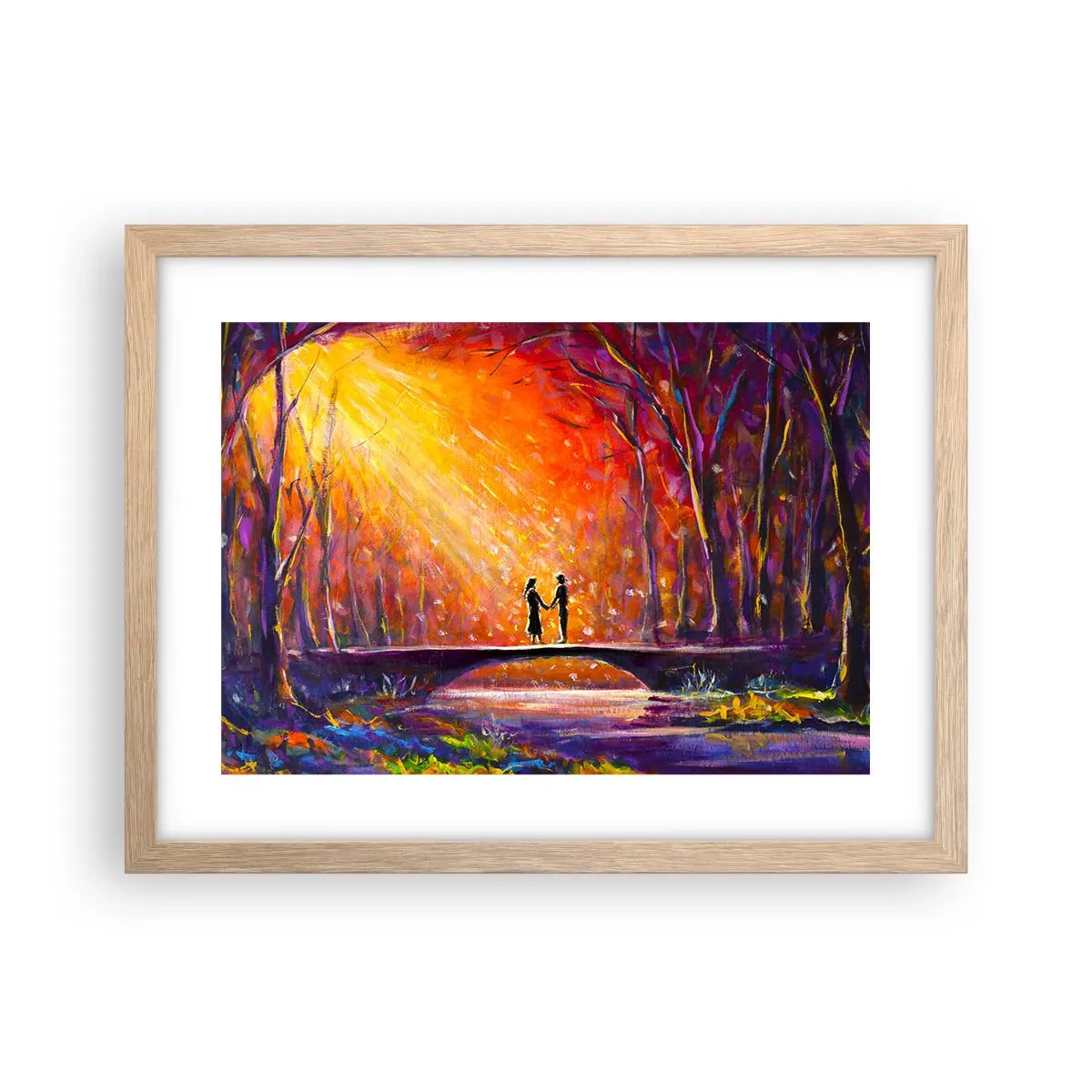 Poster in light oak frame - Heaven Loves Them Too - 40x30 cm