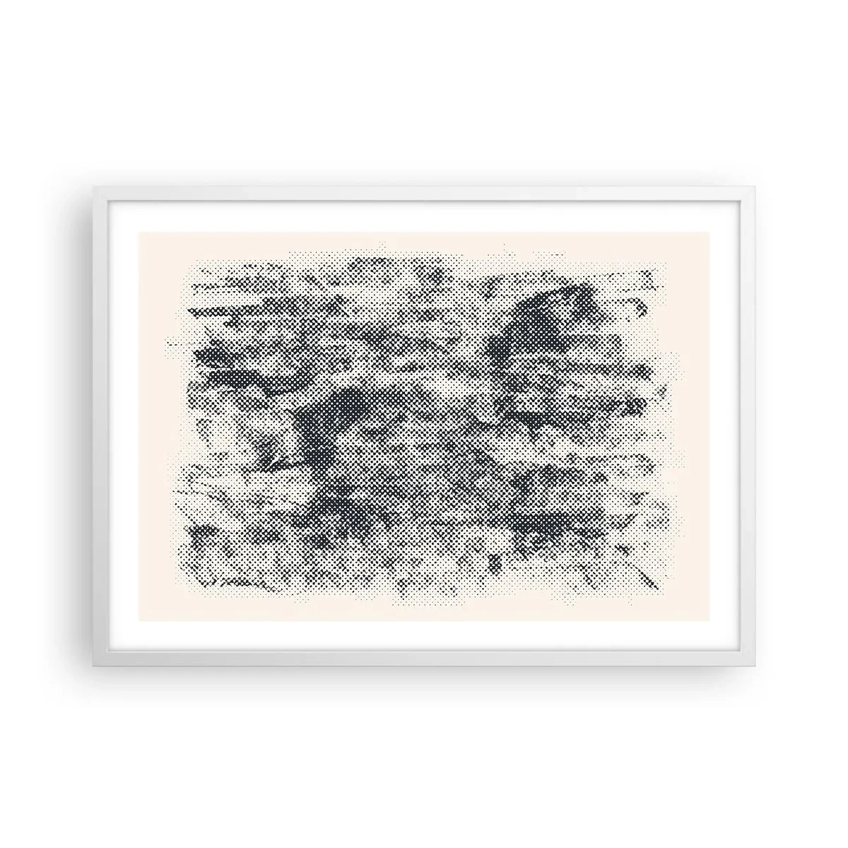 Poster in white frmae - Foggy Composition - 70x50 cm