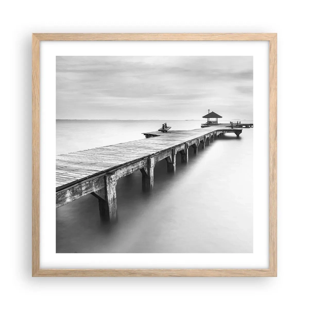 Poster in light oak frame - Into the Distance - 50x50 cm