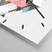 Clock face with lines