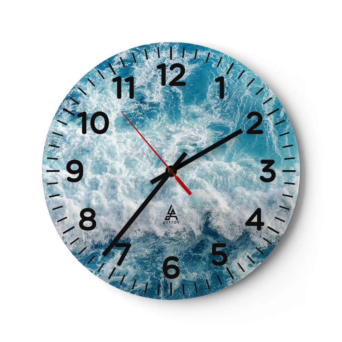 Wall clock - Clock on glass - Jouful and Loud - 30x30 cm