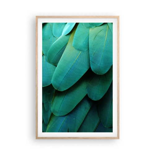 Poster in light oak frame - Precision of Parrot Nature - 61x91 cm