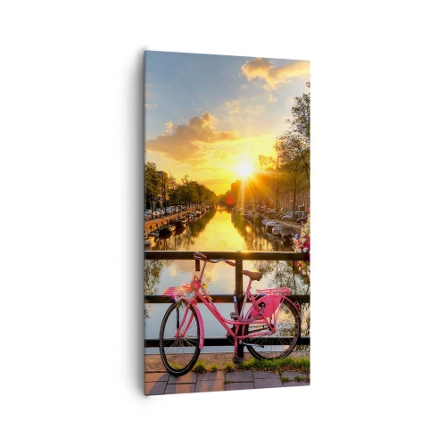 Canvas picture - Spring Morning in Amsterdam - 65x120 cm