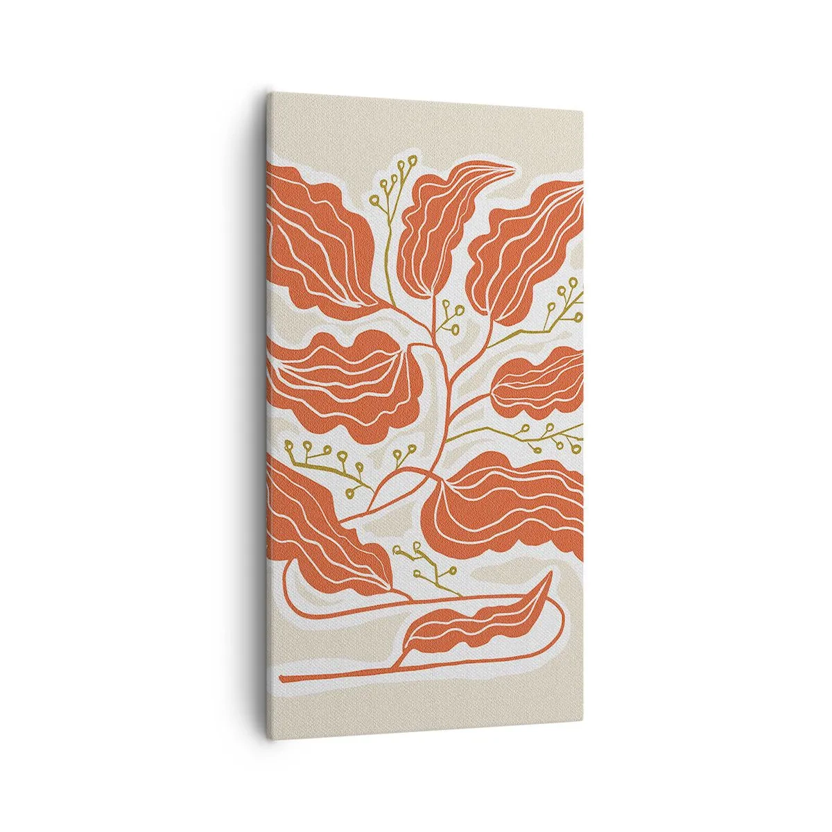 Canvas picture - Folk and Coral - 55x100 cm