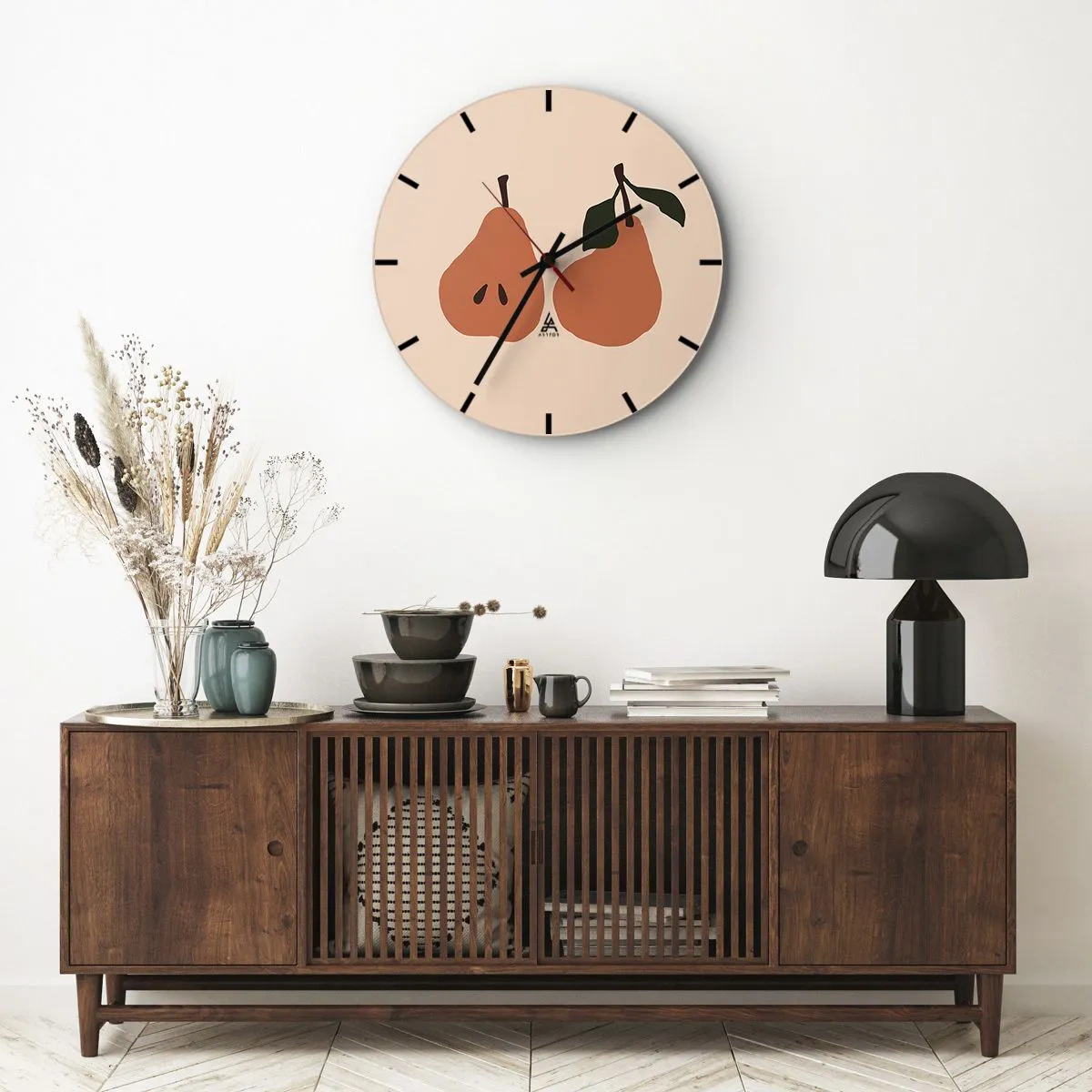 Wall clock - Clock on glass - Overly Sweet - 40x40 cm