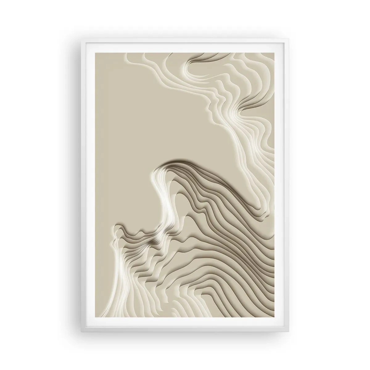 Poster in white frmae - Topography of Art. - 70x100 cm