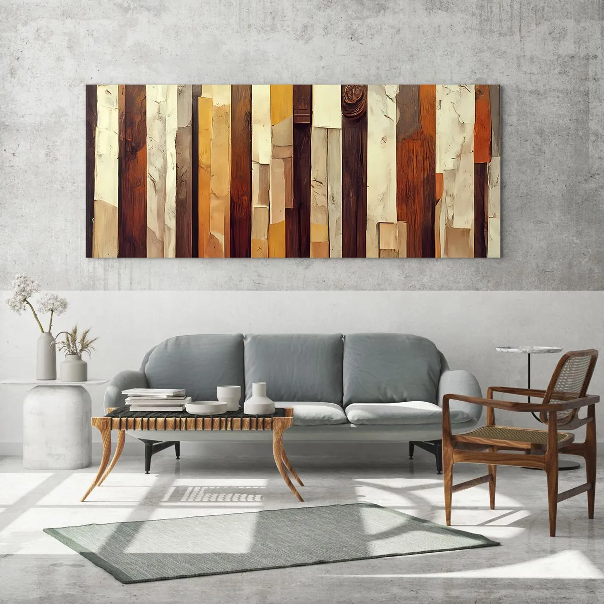 Glass picture - Anthem of Forest Birds - 90x30 cm