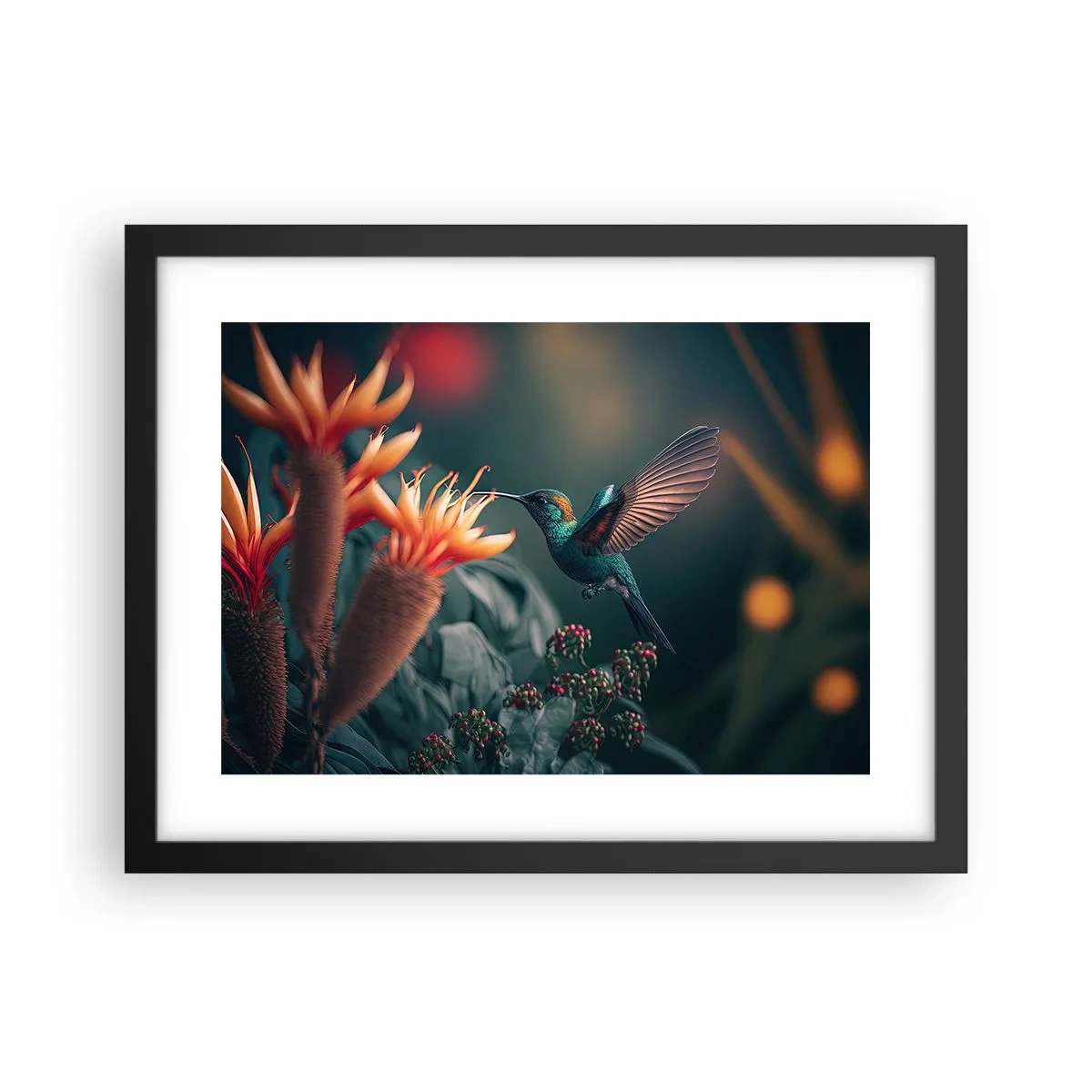 Poster in black frame - Really Colourful Life - 40x30 cm