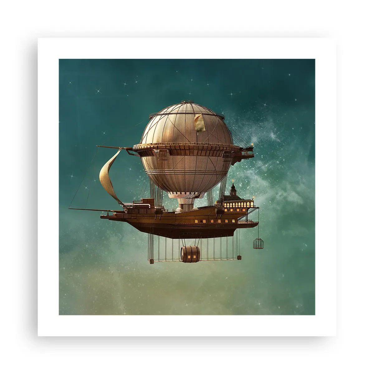 Poster - Greetings from Jules Verne - 50x50 cm