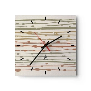 Wall clock - Clock on glass - Musical Colour Notation - 30x30 cm