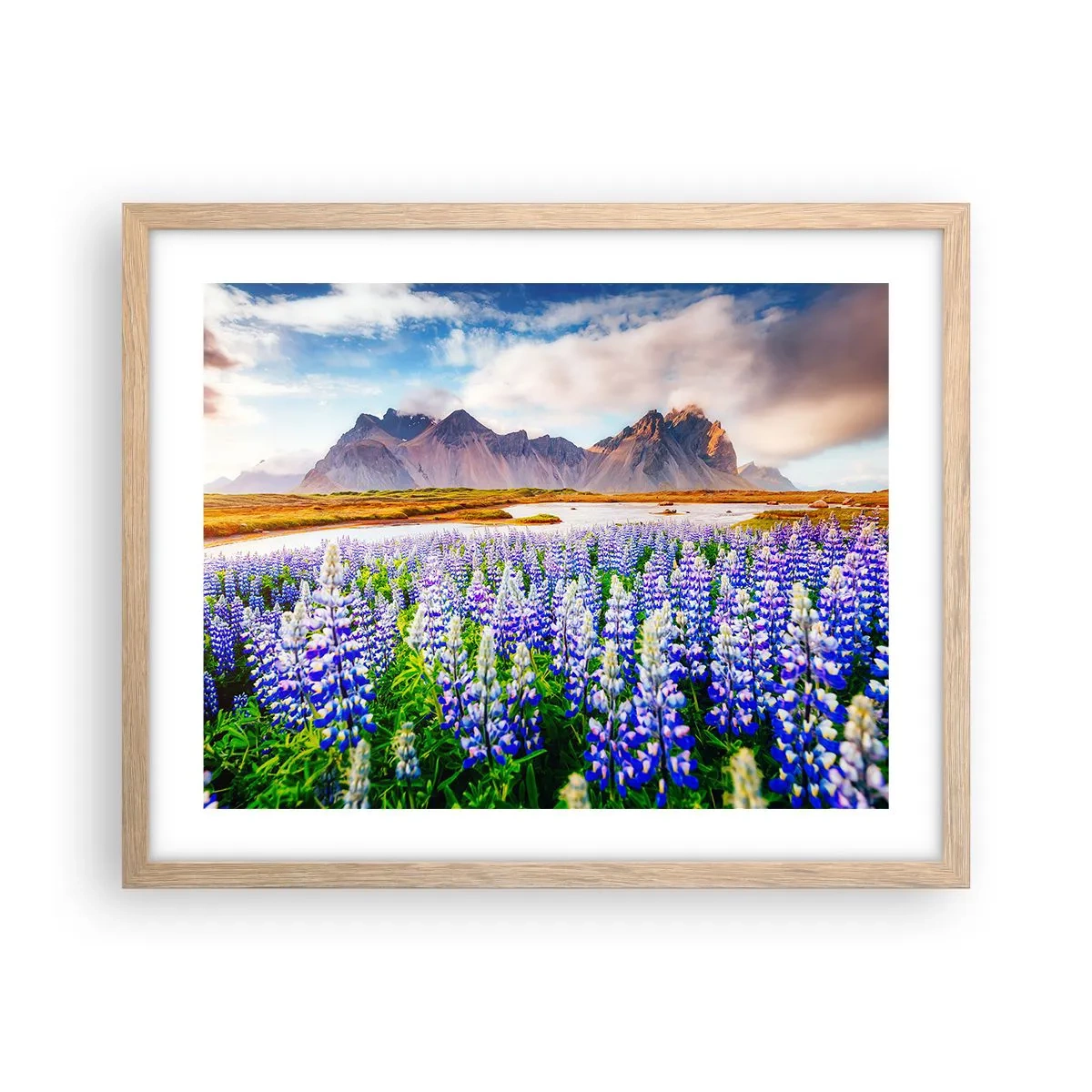 Poster in light oak frame - Strength and Severity next to Sweetness - 50x40 cm