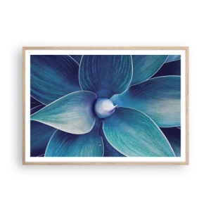 Poster in light oak frame - Blue from the Sky - 100x70 cm