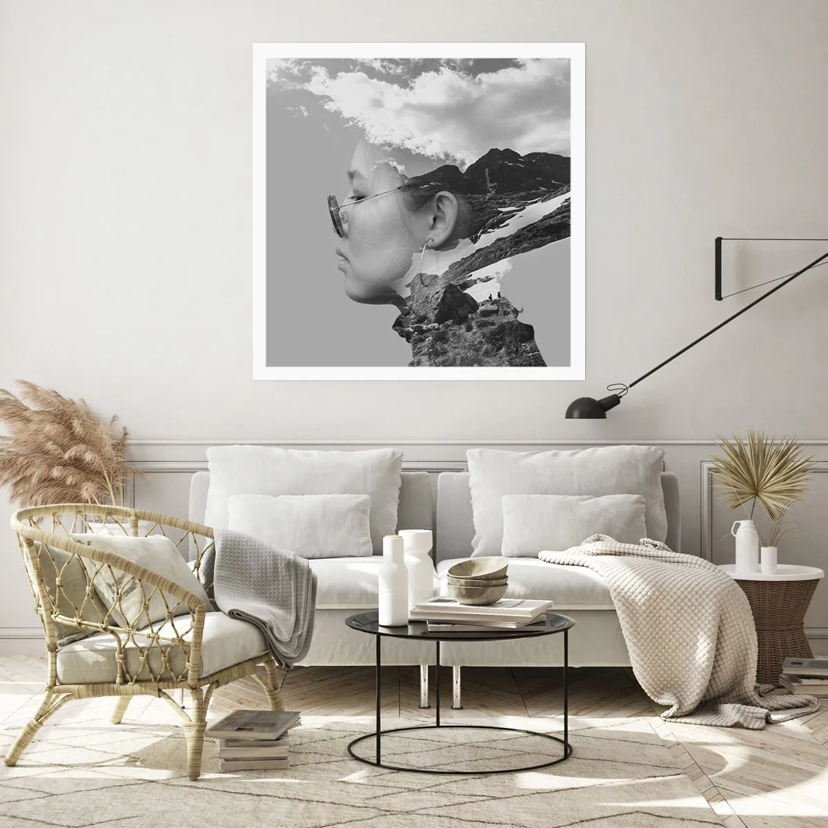 Poster - Cloudy Portrait - 40x40 cm