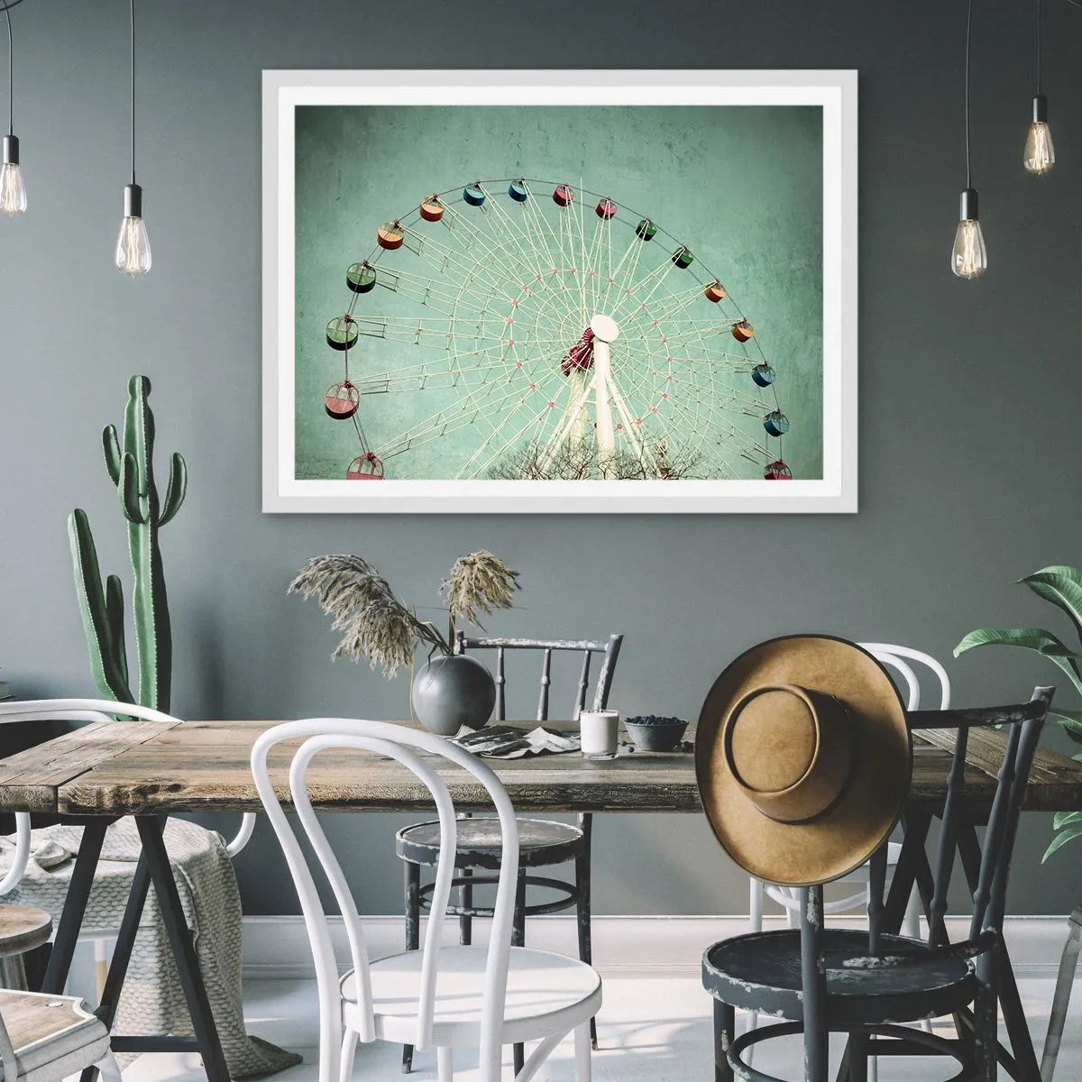 Poster in white frmae - Come Have Fun - 91x61 cm