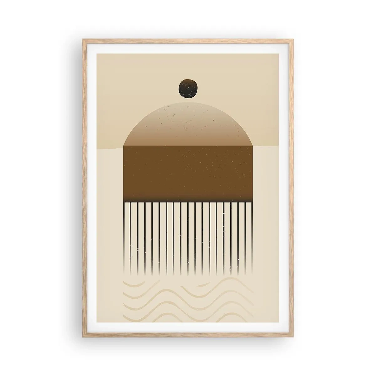 Poster in light oak frame - Different States - 70x100 cm