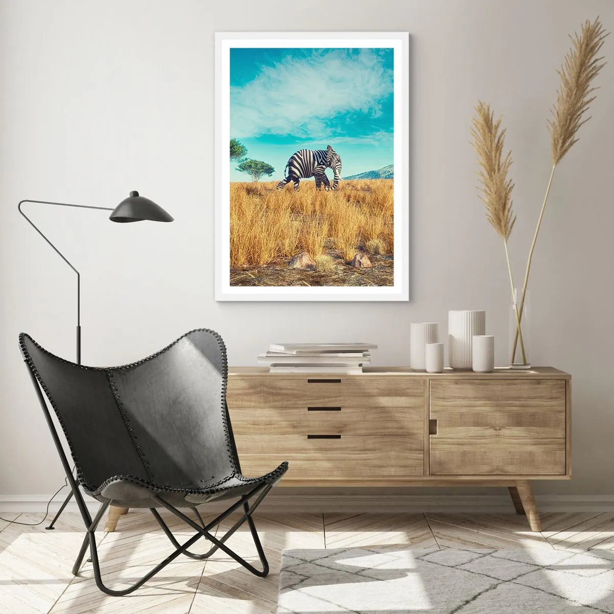 Poster in white frmae - Greyness Is Not In Fashion - 40x50 cm