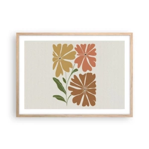 Poster in light oak frame - Nature and Geometry - 70x50 cm