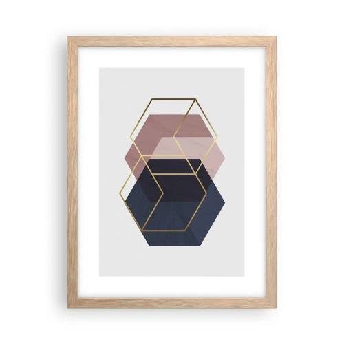 Poster in light oak frame - Power of Simplicity - 30x40 cm