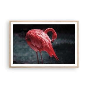 Poster in light oak frame - Crimson Poem of Nature - 91x61 cm