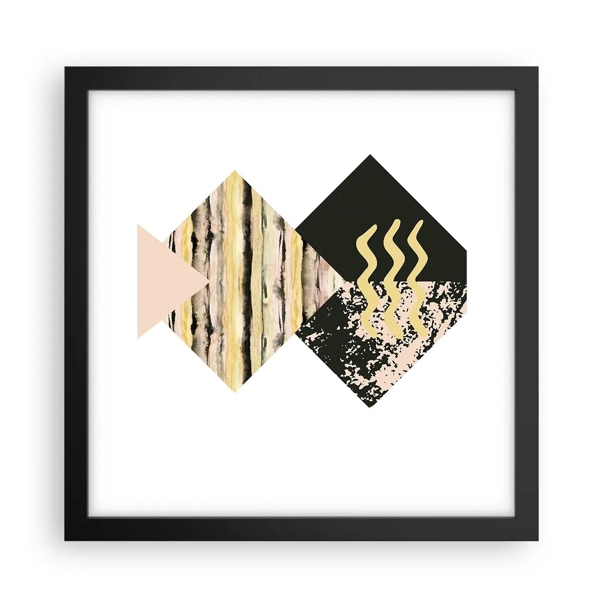 Poster in black frame - Not So Straightforward - 30x30 cm