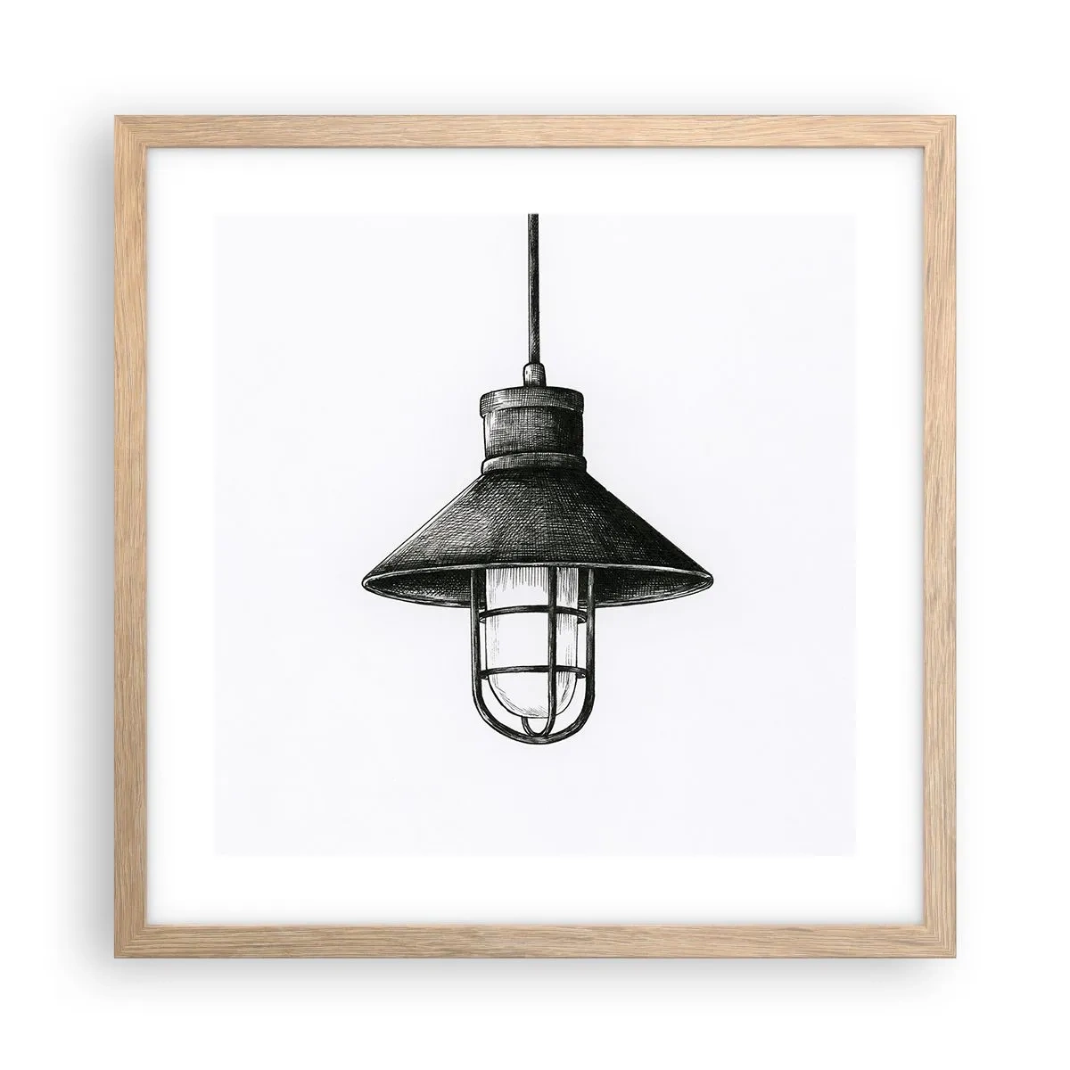 Poster in light oak frame - Like In the Old Days… - 40x40 cm
