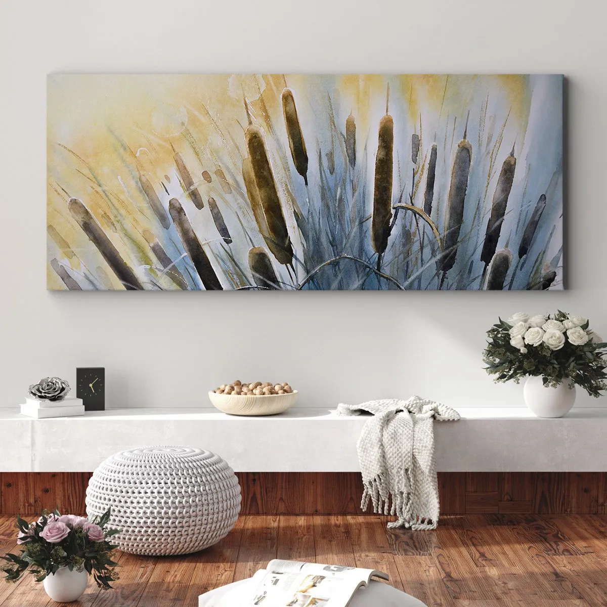 Canvas picture - Coolness of Water, Heat of the Sun - 90x30 cm