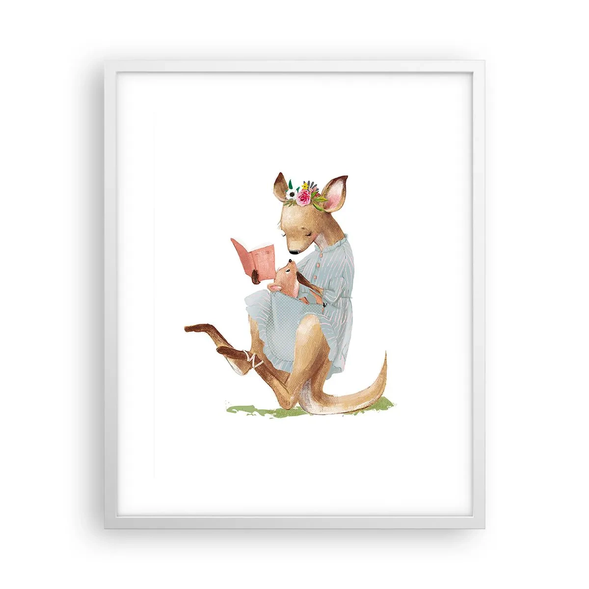 Poster in white frmae - Read to Me, Mum - 40x50 cm