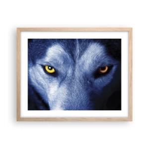 Poster in light oak frame - Mesmerising Look - 50x40 cm