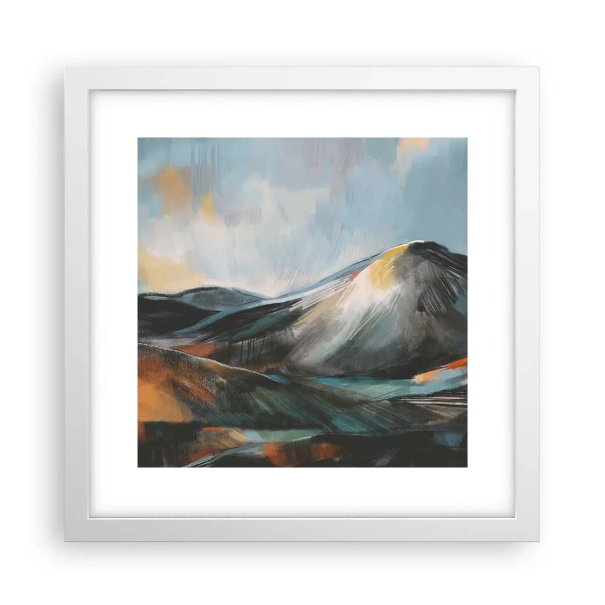 Poster in white frmae - Raw and Beautiful - 30x30 cm