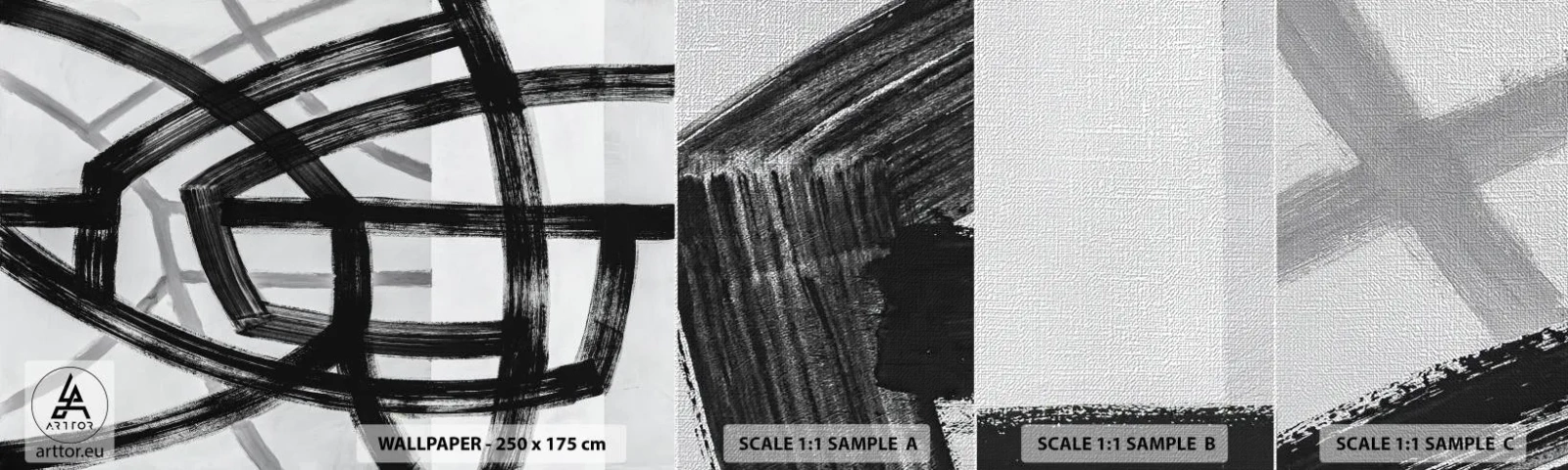 Photo Wallpaper Sample Premium Canvas - Building Depth - Dashes, Piece, Modern - 100x30 cm