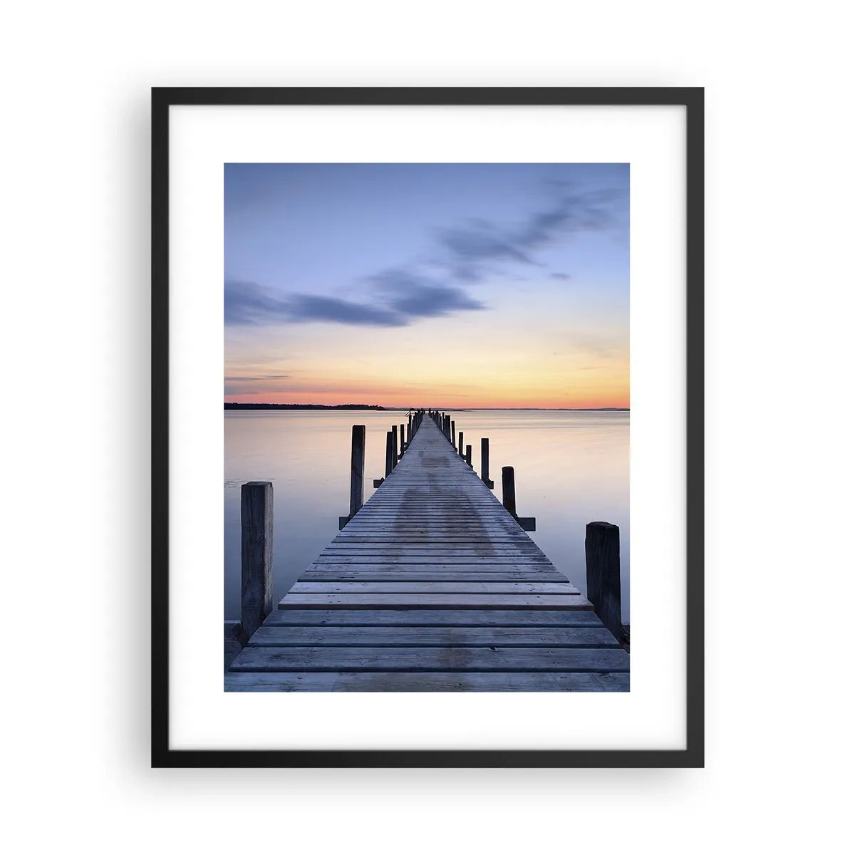Poster in black frame - Calm of a Quiet Dusk - 40x50 cm