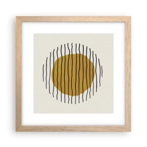 Poster in light oak frame - Abstract Shivering from Heat - 30x30 cm