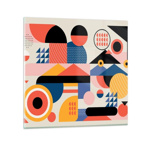 Glass picture - Composition: Have Fun - 70x70 cm