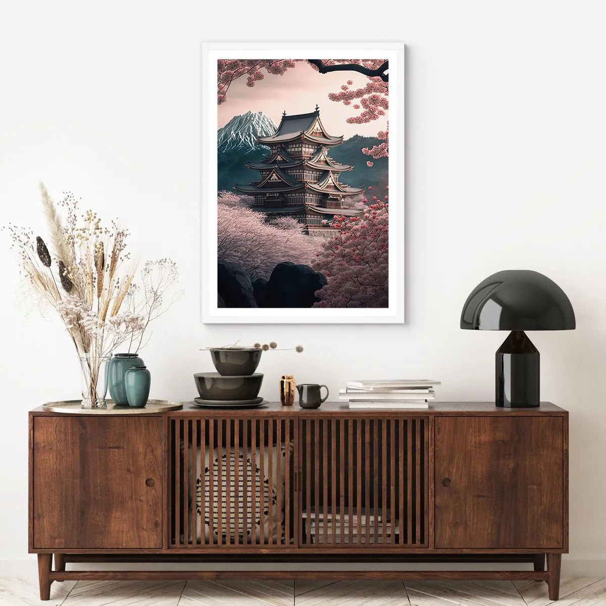 Poster in white frmae - Land of Cherry Blossoms - 61x91 cm